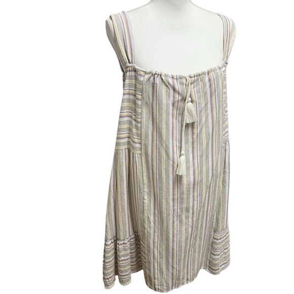 Gilli Striped Sundress Mini w/ Tassel 100% Cotton Size Medium NWT Beach Coastal - Picture 11 of 11
